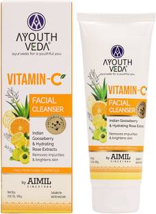 Ayouthveda Vitamin-C Facial Cleanser With Lemon & Rose Extracts, Removes Impurities Face Wash