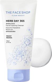 The Face Shop Herb Day 365 Amino Acid Facial Foaming Cleanser Peony Face Wash