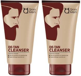 Qraa DE-TAN CLEANSER FOR MEN (PACK OF 2) Face Wash