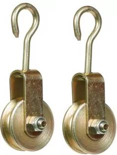 LCARNO Solid Roller Pulley with Hook for Lifting Rope, Gym, Exercise, Climbing, Hanging Climbing Pulley