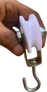 myjas Roller Pulley with Hook for Lifting Rope, Gym, Exercise, Climbing, Hanging Climbing Pulley