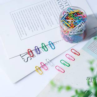 ARETOR Colored Paper Clips, Medium Paper Clip Vinyl Coated Clip for Office & Personal 30 mm Vinyl Paper Clip