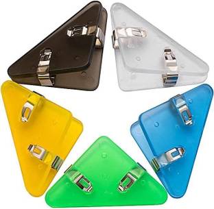 Plenteous Triangle Corner Data Clip, Document binder Clip, Office Paper Clamps, Standard Plastic Paper Clip