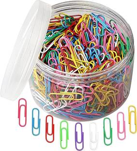 PerDay 100 Pcs Colored Paper Clips Paper Clips Durable and Rustproof Coated Large 30 mm Vinyl Paper Clip