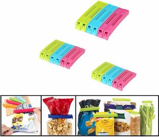 Gueran Food Pouch Sealer 18 Pcs Kitchen Storage Clips For Packet Sealing Reusable Sealer For food pouches Plastic Binder Clip