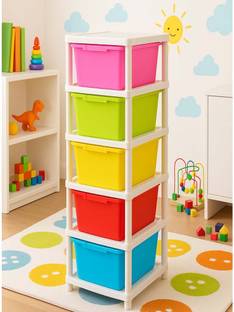 MAXTID 5 component Multicolor Modular Drawer Organizer for Office, school Drawer Divider