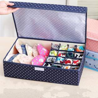 ELITEHOME Garment Orgnazier Innerwear Organizer For Undergarment Closet Divider Box For Socks, Bra, Tie EL-IN