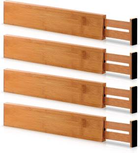 Cereto Bamboo Drawer Dividers Organizers - Expandable Drawer Organization Size 13"-17" Drawer Divider