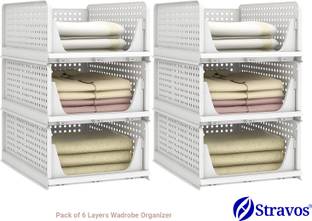 Stravos Wardrobe Organiser for Clothes_Storage Organiser, Cupboard Organizer Drawer Divider