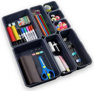 SOCHEP Kitchen Drawer Organizer for stationery, makeup Drawer Organizer (Set of 8) Drawer Divider