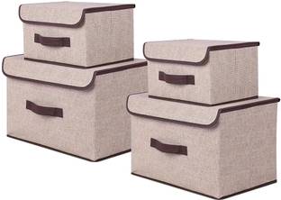 kidgenix Foldable Storage Bin with Lid and Handle Storage Boxes for Clothes Books Toys Closet Divider