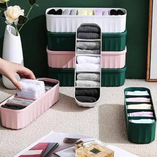 Dipzon villa 4 PC Storage Socks Tray for Wardrobe,Undergarment Cosmetic Makeup Rack Organizer Drawer Divider