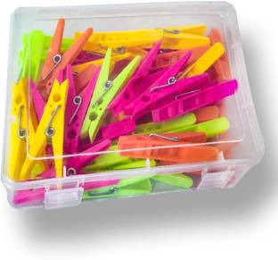 Decaleast Plastic Cloth Clips/pegs for Hanger/Rods/Ropes/Towel Organizing Plastic Cloth Clips