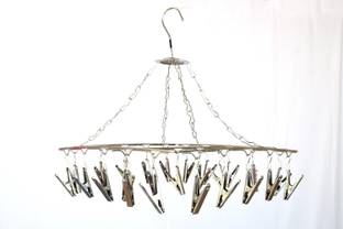 Anne-kee 20 Cloth Clip Cloths Hanger Hook Peg Hanger Clothes Drying Stand Hanger Stainless Steel Cloth Clips