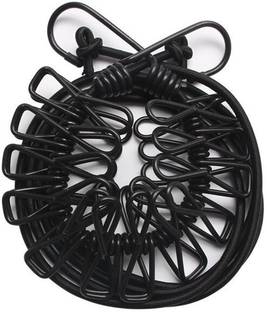 Right Products Clothesline Rope Drying Clothes Hanging Rope with 12 Clips 1.8 meter Rope Steel, Plastic Cloth Clips