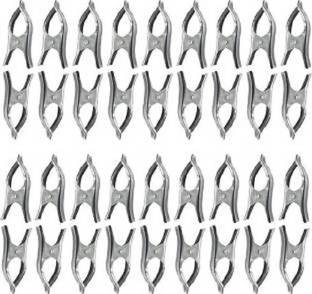 Anne-kee Stainless Steel Cloth Clips Hanging Pins Cloth Drying Non-Slip Clips Clothes Lin Stainless Steel Cloth Clips