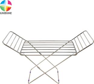 Unizone Steel, Plastic Floor Cloth Dryer Stand Cloth Stand Cloth Rack FSB-001 (4 Tier)
