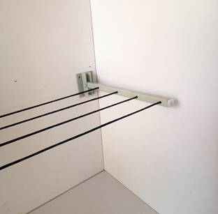 Roborich Steel Wall Cloth Dryer Stand 4T-WHITE-WALL-MOUNT-A0019