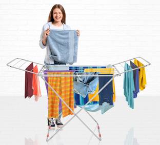 JD FRESH Steel Floor Cloth Dryer Stand FOLDABLE DRYING RACK DESIGN-1