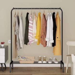 IRIS Steel Floor Cloth Dryer Stand with Bottom Shelf, Closet Organizer Coat Hanger CR-120