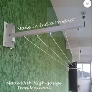 Roborich Steel Wall Cloth Dryer Stand 5T-WHITE-WALL-MOUNT-B0027