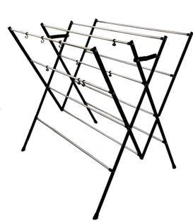 DRY LINE Steel Floor Cloth Dryer Stand FOLDING WITH STAINLESS RODS-RUST PROOF