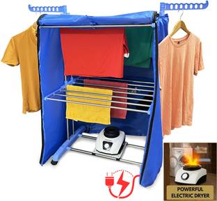 KAWACHI Steel, Plastic Floor Cloth Dryer Stand Electric Heater Clothes Stand, 1200W, 20kg Capacity Laundry Air Drying Wardrobe