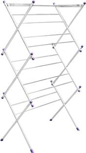 Flipkart SmartBuy Aluminium, Plastic, Steel Floor Cloth Dryer Stand Unique Large Folding Clothes Drying
