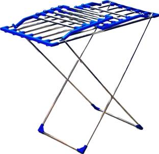 Flipkart SmartBuy Steel, Plastic Floor Cloth Dryer Stand Movable Luxury Stainless Steel Cloth Square Stand