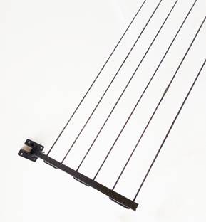 Roborich Steel Wall Cloth Dryer Stand 6T-BLACK-WALL-MOUNT-C0040