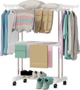 LivingBasics Steel, Plastic Floor Cloth Dryer Stand LBCD_2L_004