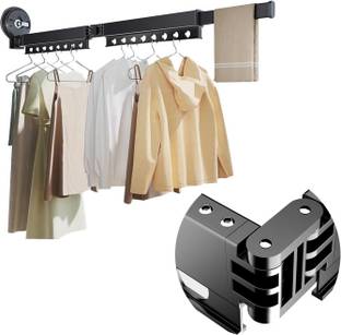 एक्स बे Wall Mounted Clothes Drying Rack स्टील वॉल क्लॉथ ड्रायर स्टैंड