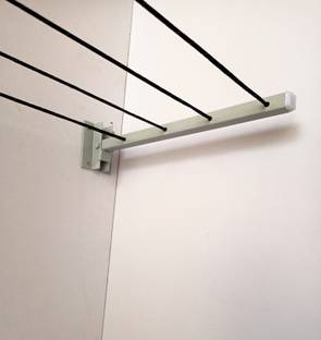 Roborich Steel Wall Cloth Dryer Stand 4T-WHITE-WALL-MOUNT-A006