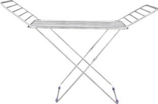 Unizone Steel Floor Cloth Dryer Stand Foldable Medium Square Pipes Palang