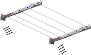 Q1 Beads Steel Wall Cloth Dryer Stand 5 Holes Foldable Clothes Drying Stand Wall Mounted Hanger