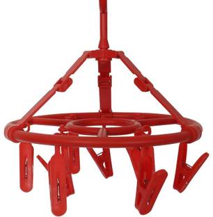 Sukhson India Plastic Ceiling Cloth Dryer Stand RoundeasyHanger9-Red