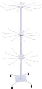 Loop Steel Floor Cloth Dryer Stand 3 Tiers Layers Jewelry Display Holder white