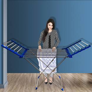 TNC Steel, Plastic Floor Cloth Dryer Stand T SMART LUXURY PALANG RACK-281201