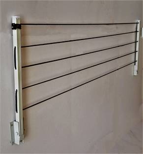 Roborich Steel Wall Cloth Dryer Stand 5T-WHITE-WALL-MOUNT-B0046