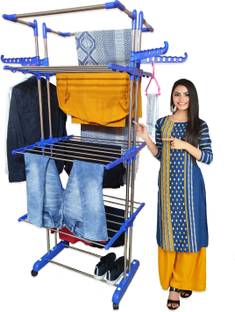 TNC by TNC Steel, Plastic, Aluminium Floor Cloth Dryer Stand T-CDS-3TIER-JB2SS-JUMBO-0193