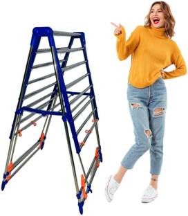 SOM ENTERPRISES Steel Floor Cloth Dryer Stand Mini Butterfly shaped heavy duty foldable Dryer for balcony Pre Assembled