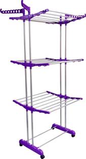 Unizone Steel, Aluminium, Plastic Floor Cloth Dryer Stand 12 Month Warranty Cloth Dryer Stand Vertical