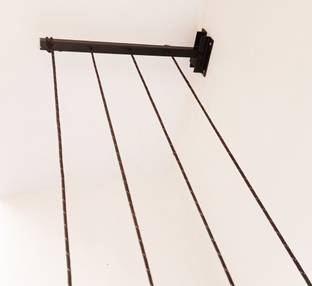 Roborich Steel Wall Cloth Dryer Stand 4T-BLACK-WALL-MOUNT-A0016