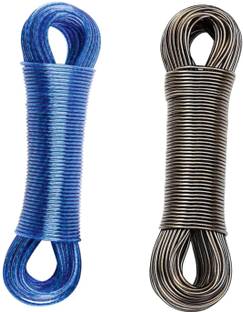 Garysee Heavy Duty Wet Cloth Laundry Rope PVC Coated Metal Cloth Drying Wire - G02 Steel, Plastic Retractable Clothesline