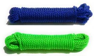 XBEY Rope for Drying Clothes/Clothesline, Length 5.5 Meter Polyester Retractable Clothesline
