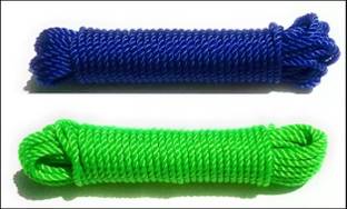 ABlue Clipper Portable Multi Functional Drying Rope for Home Camping Travelling Nylon Clothesline