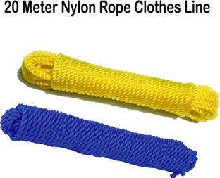 WROSHLER Rope For Both Indoor And Outdoor Purpose - 20 Meter Length - Nylon Retractable Clothesline