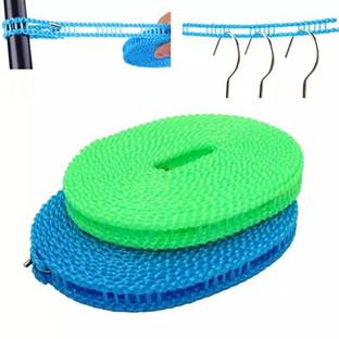 kayru Cloth Rope Kapde Sukhane ki Rassi Cloth Hanging Rope Windproof Anti-Slip Clothes Nylon Retractable Clothesline