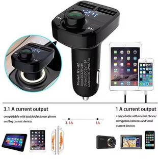 VISHKAR v5.0 Car Bluetooth Device with Car Charger, USB Cable, Audio Receiver, MP3 Player, FM Transmitter