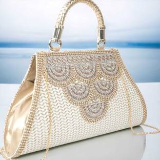 fashionship Party Silver  Clutch